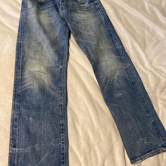 Ralph Lauren Denim & Supply Jean Men 29x30  Distressed Patches Flag - Picture 2 of 4